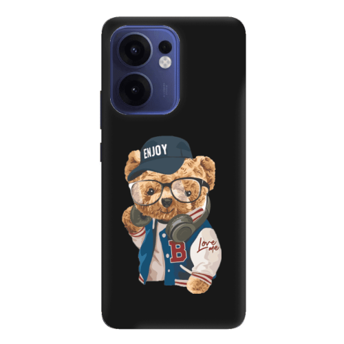 Oppo Reno13 FS Enjoy Black Colored Silicone TPU Θήκη